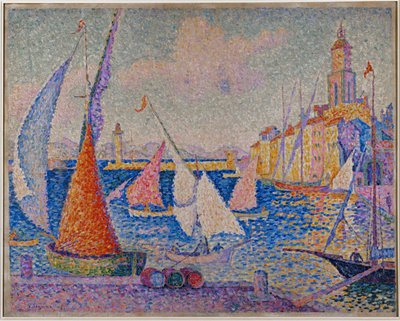 Le Quai, St. Tropez (huile sur toile) - Paul Signac