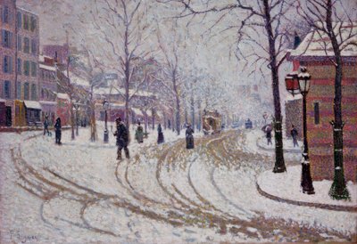 Neige – Le Boulevard de Clichy à Paris - Paul Signac