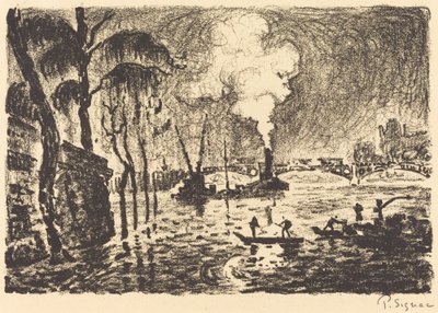 La Seine en crue, en 1910 - Paul Signac