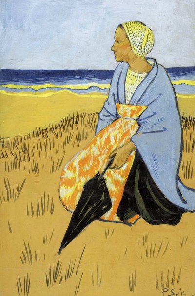 Femme bretonne assise au bord de la mer - Paul Sérusier
