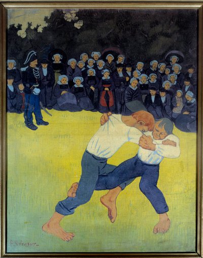 La lutte bretonne Peinture par Paul Sérusier (1863-1927) 1890 Dim. 0,92x0,73 m Paris, musée d