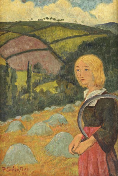 Jeune fille bretonne et meules de foin, 1924 - Paul Sérusier