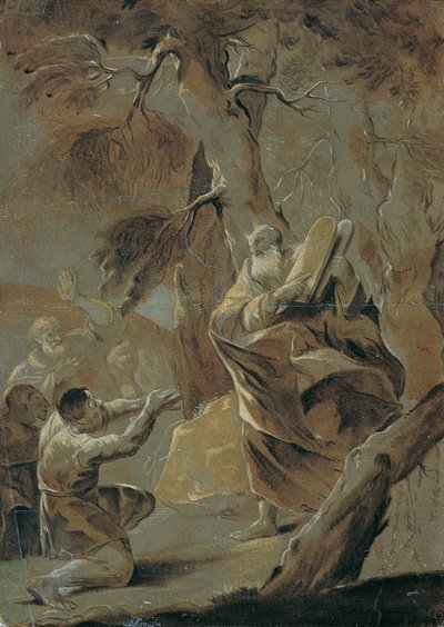 Moïse apporte la loi du mont Sinaï - Paul Troger
