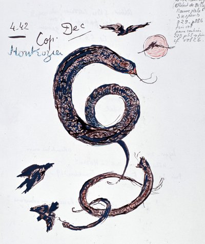 Serpents - Dessin de Paul Valéry - Paul Valery