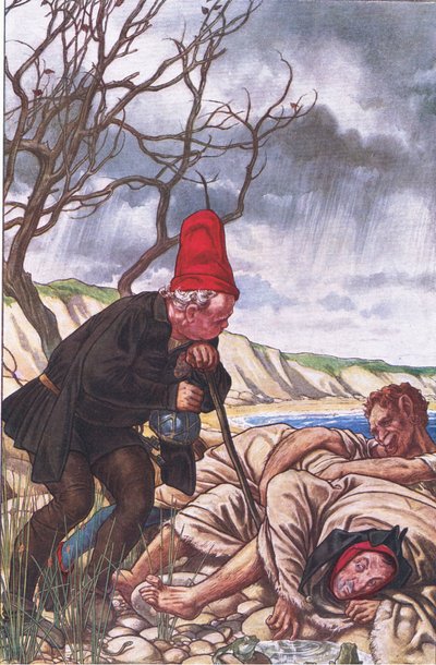 Quatre jambes et deux voix : Un monstre des plus délicats !, illustration de La Tempête, 1908 - Paul Vincent Woodroffe