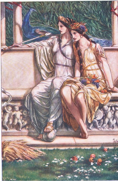 Junon, Cérès et le Masque des nymphes et des moissonneurs, illustration de La Tempête, 1908 - Paul Vincent Woodroffe