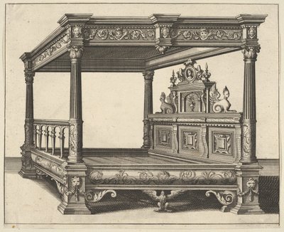 Lit à baldaquin de Verscheyden Schrynwerck, 1658 - Paul Vredeman de Vries