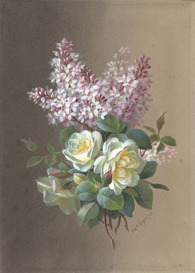 Fleurs : Roses et lilas - Paul de Longpré
