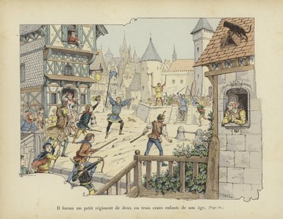 Il formait un petit régiment de deux ou trois cents enfants de son âge - Paul de Semant