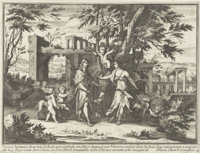 Procris et Céphale déguisé (série: Représentations mythologiques dans des paysages) - Paul van Somer (II)