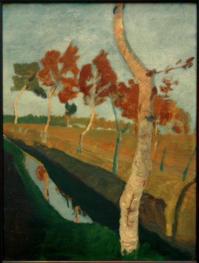Bouleaux au fossé de la lande - Paula Modersohn Becker