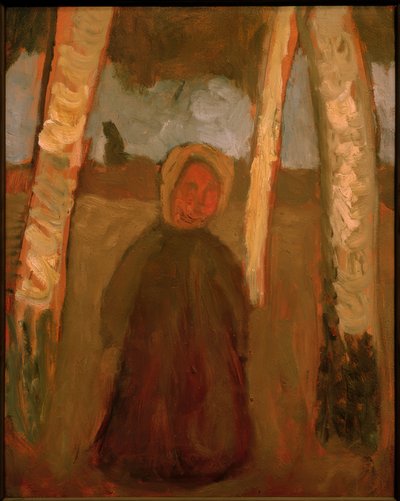 Enfant sous les bouleaux - Paula Modersohn Becker