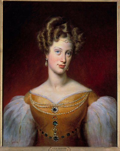 Portrait de Marie Caroline, princesse de Bourbon-Sicile et duchesse de Berry (1798-1870) - Paulin Jean Baptiste Guerin
