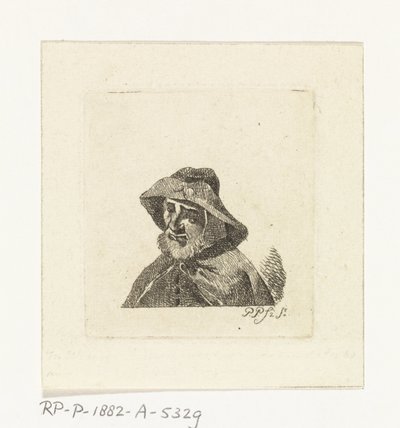 Vieil homme avec un chapeau de pêcheur - Paulus Charles Gerard Poelman