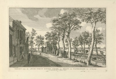 Vue du Sud-Ouest Binnen Cingel à La Haye - Paulus Constantijn la Fargue