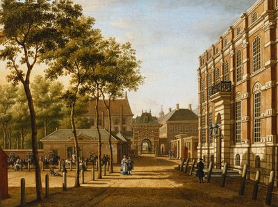 La Haye : la Mauritspoort et le Binnenhof vus à travers le Plein, 1773 - Paulus Constantijn la Fargue