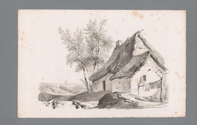Paysage avec chemin de campagne et maison (Principes de paysages) - Paulus Lauters