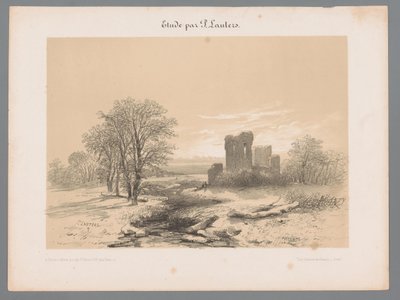 Paysage avec ruine (Études par Paulus Lauters) - Paulus Lauters