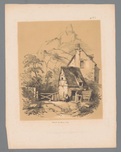 Paysage de la Meuse avec maison au pied d