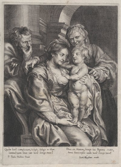Sainte Famille avec Sainte Anne, vers 1620-70 - Paulus Pontius