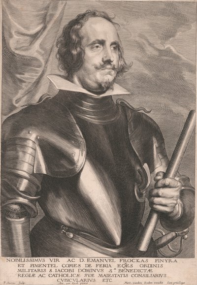 Nobilissimus Vir Ac D. Emanuel Frockas Finyra. et Pimentel Comes de Feria Eqes ordinis Militaris S. Jacobi Dominus Sæ. Benedictæ Regiæ ac Catholicæ Suæ Maiestatis Consiliarius Cubicularius Etc. - Paulus Pontius
