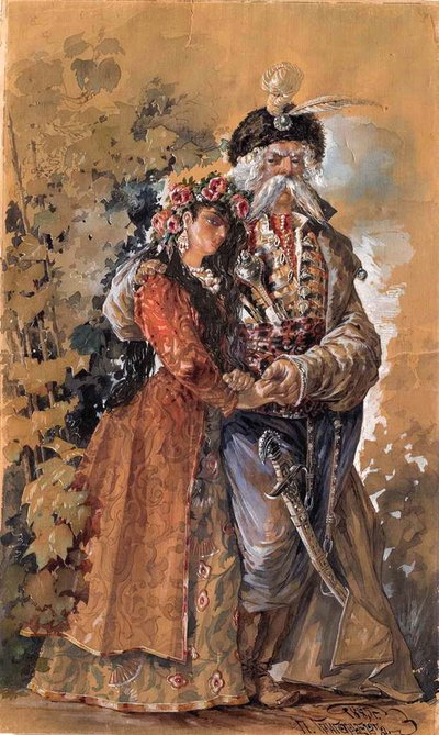 Mazepa avec Maria, 1885 - Pavel Alexeyevich Grigoryev