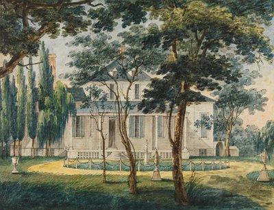 Une résidence de campagne, possiblement la maison de campagne du général Moreau à Morrisville..., 1811-vers 1813 - Pavel Petrovic Svin