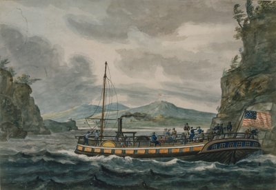 Voyage en bateau à vapeur sur le fleuve Hudson, 1811-ca.1813 - Pavel Petrovic Svin