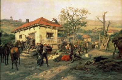 Une scène de la guerre russo-turque de 1876-77 - Pawel Kowalewsky