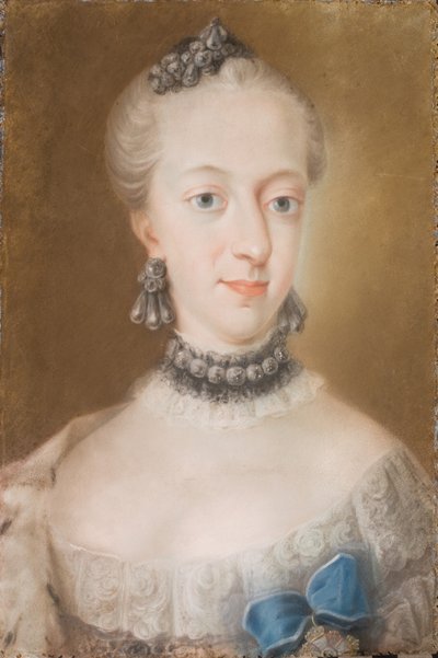 Portrait de Juliane Marie 1729-1796, Reine de Danemark et de Norvège, milieu du XVIIIe siècle - Peder Als