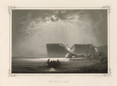 Nordcap. Illustration du livre Norge fremstillet i Tegninger par Asbjørnsen, P.Chr. et publié par Chr. Tønsberg (no, 1848) - Peder Balke