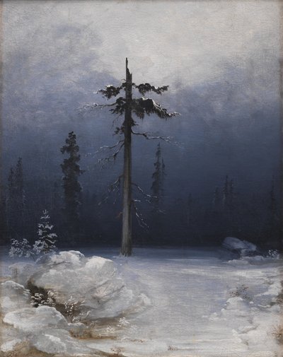 Arbre dans une forêt hivernale - Peder Balke