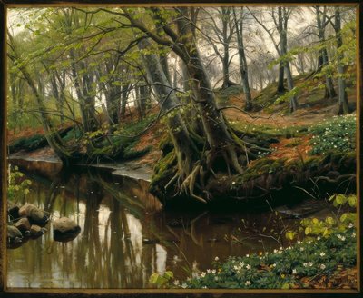 Jour de printemps au bord de la forêt - Peder Monsted