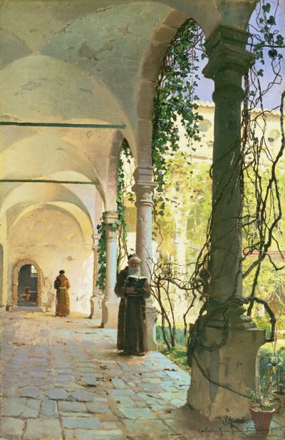 Dans les cloîtres du monastère de Santa Maria Jesus, à Taormina - Peder Monsted