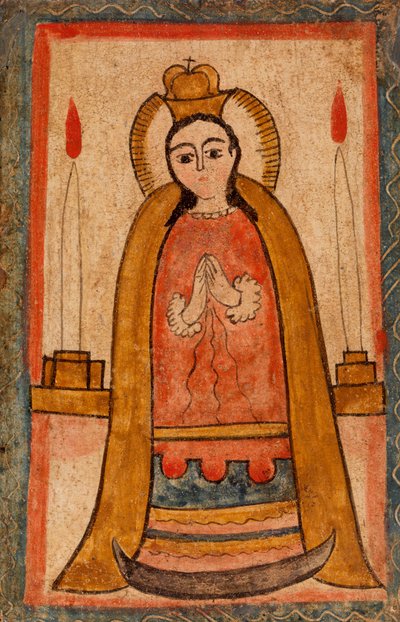 Madonna portant une robe rouge, c. 1820 - Pedro Antonio Frésquis