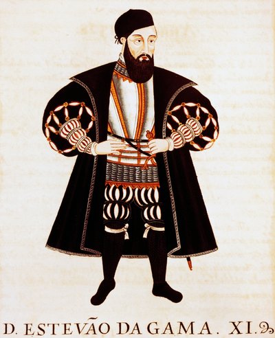 Estevao Da Gama (vers 1505-1576), miniature de Brieve Tratado ou Epilogo dos Vizos-Reys de India - Pedro Barretto de Resende