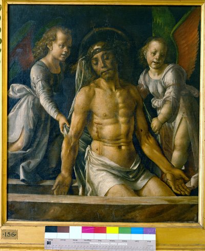 Christ dans le tombeau entre deux anges, vers 1480 - Pedro Berruguete