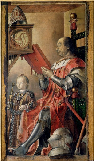 Double portrait de Frédéric III de Montefeltro - Pedro Berruguete