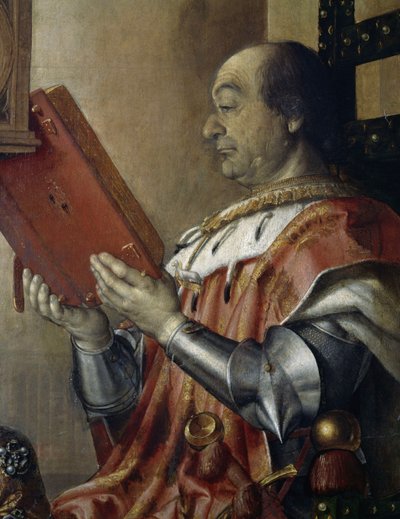 Portrait de Federico da Montefeltro (1422-1482) avec son fils Guidobaldo da Montefeltro (1472-1508) - Pedro Berruguete