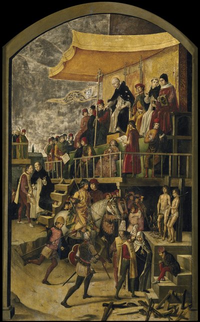Saint Dominique préside un Auto da Fe, c. 1495 - Pedro Berruguete