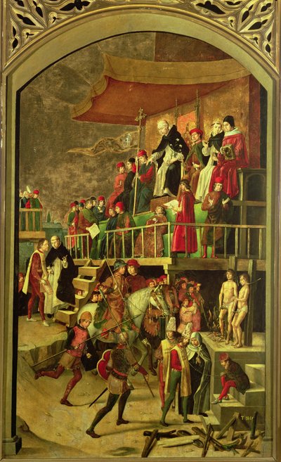 Saint Dominique présidant la brûlure des hérétiques - Pedro Berruguete