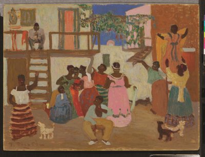 Preparando el candombe (Décoration), vers 1935 - Pedro Figari