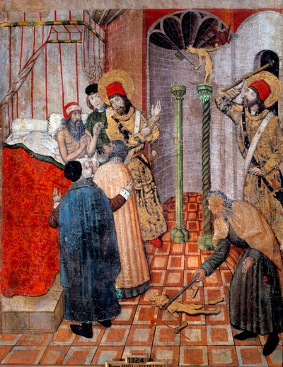 Saint Sébastien et Saint Polycarpe détruisant des idoles - Pedro García de Benabarre