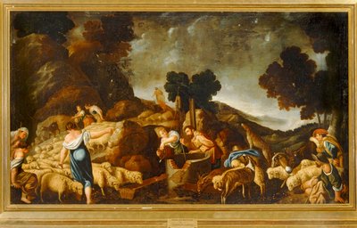 Rachel et Jacob au puits ... (huile sur toile) - Pedro Orrente