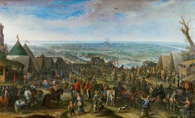 Soldats dans un camp (cuivre) - Peeter Snayers