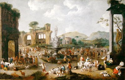 Un marché en Italie - Peeter van Bredael