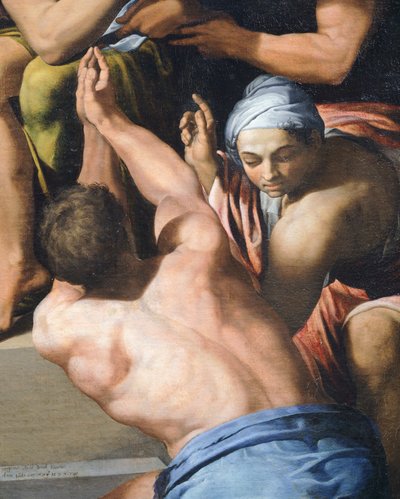 Homme torse nu, (détail) de l