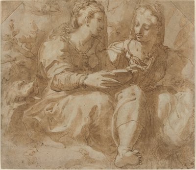 Deux femmes assises - Pellegrino Tibaldi