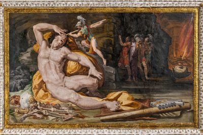 Ulysse aveuglant Polyphème (détail) - Pellegrino Tibaldi