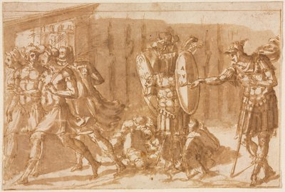 Soldats victorieux avec trophée, 1550s - Pellegrino Tibaldi
